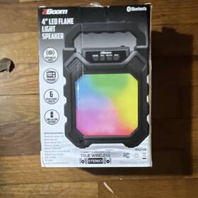 Bx214k 2boom Bluetooth Party Speaker 4 Inch Led Flame Light Fm Radio 4in Driver