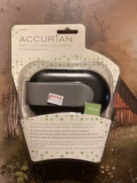 40-159 Accurain Mp3 Folding Speakers Nib