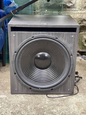 Psw-15 Acoustic Audio Down Firing Powered Subwoofer Black