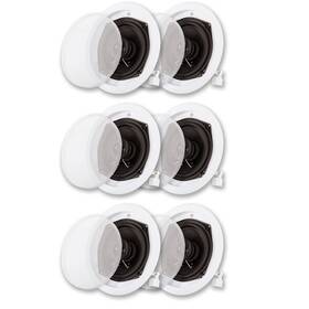 R191-3pr Acoustic Audio R191 Flush Mount In Ceiling Speakers Home Theater 3 Pair Pack