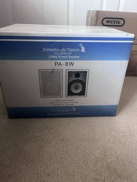 Pa-8w Acoustic 3 Way In Wall Speakers Premier Titanium