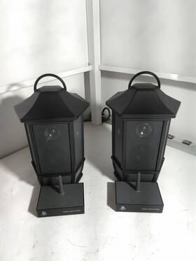 Aw826 Acoustic Research Lot Of 2 Wireless Outdoor Speakers As-is For Parts