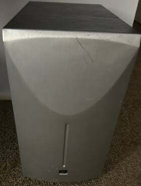 Pl900 Acoustic Research Sub 120v 60hz 200w Powerful Bass Subwoofer Black&silver
