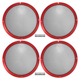B0cq5dy63p Acropix 10 Inch Car Speaker Grills Mesh Round Subwoofer Protectors Red 4-pack