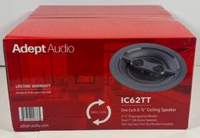 Ic62tt Adept Audio - 6 1/2 Inch Ceiling Speaker With Bracket New Sealed Box Ic62tt Adept Audio - 6 1/2 Inch Ceiling Speaker With Bracket New Sealed Box