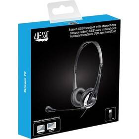 Xtreams6 Adesso Usb Stereo Headset With Adjustable Microphone- Noise Cancelling- Mono - U