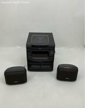 Nsx-v70 Aiwa Black Digital With 2 Speakers Stereo Audio System Nsx-v70 Aiwa Black Digital With 2 Speakers Stereo Audio System