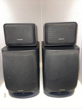 Ax-r220 Aiwa Sx-v70 2 Sx-nv70 Bookshelf W Covers And Satellites - Tested Working Ax-r220 Aiwa Sx-v70 2 Sx-nv70 Bookshelf W Covers And Satellites - Tested Working