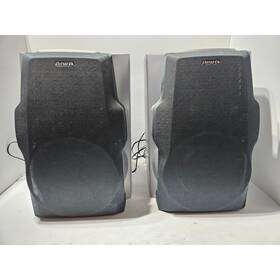 Sx-wnd77 Aiwa Speaker System 2 Way Built In Powered Subwoofer Tested And Works