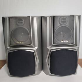 29x44.5x27cm Aiwa Sx-wzl30 Bi-amped Stereo / Hifi Speakers X2 8ohm Large Silver