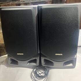 Sx-zr660 Aiwa Speakers - Pair Approx. 17 Inch Twin Duct 3 Way Bass