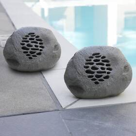 Qlp952slr-gr-2 Alpine Corporation 821559808660 Solar Bluetooth Enabled Rock Speaker Audio