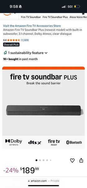 Ms4br Amazon Fire Tv Soundbar Plus 3.1 Channel Dolby Atmos Dts X Bluetooth Hdmi Black Ms4br Amazon Fire Tv Soundbar Plus 3.1 Channel Dolby Atmos Dts X Bluetooth Hdmi Black