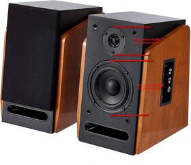 R28btus Amazonbasics Bluetooth Bookshelf Speakers With Active Speaker - 40w 20-20khz