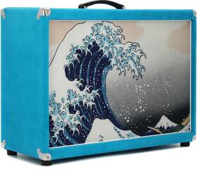 212h.tu.hk.w.12g Amplified Nation 2 X 12-inch Speaker Cabinet Square - Turquoise Suede With