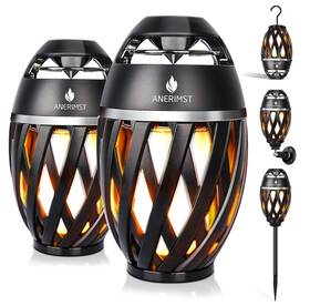 Jean-tan-707 Anerimst Outdoor Bluetooth Speakers Waterproof Wireless With Torch Flame Lig