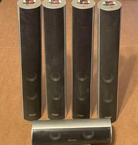 Ad-100mtr Aspire Digital Set Of 5 Mini Tower Speakers 18 Inch 10 3 Diameter Ad-100mtr Aspire Digital Set Of 5 Mini Tower Speakers 18 Inch 10 3 Diameter