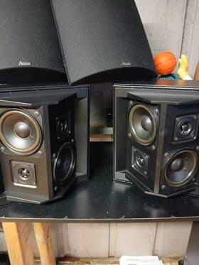 254.1 Atlantic Technology Shelf And Wall Speakers 4pcs Set