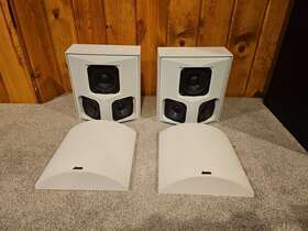 254w24464 Atlantic Technology Pair / Set Of 2 White Surround Speakers Model 254 Sr