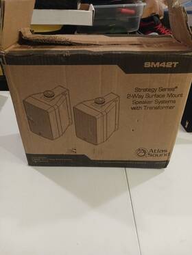Sm42t-w Atlas Set Of 2 Sound White Finish 2-way Surface Mount Speakers