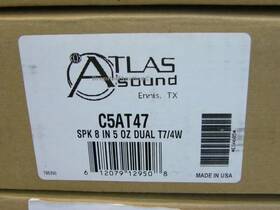 C5at47 Atlas Sound Model 8 Inch Loudspeakers Nib - With Transformers 70.7 V