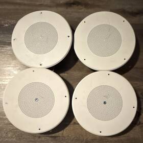 Gd87vw Atlas Sound Ceiling Speakers 1.0 Channel Wired 8w White/black Lot Of 8