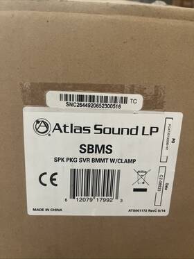 Atlas Sound Lp 612079179923 Sbms White Square Surface Mount Speaker New In Box Atlas Sound Lp 612079179923 Sbms White Square Surface Mount Speaker New In Box