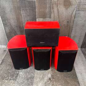 U6231089 Audio Pro Swedish Ab Speakers Bravo Allroom Glossy Red Tested - Cosmetic Dmg