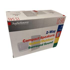 Audiosource 041087000576 Speakers Compact Waterproof Indoor / Outdoor Ls- 545 Set Of 2 White Audiosource 041087000576 Speakers Compact Waterproof Indoor / Outdoor Ls- 545 Set Of 2 White