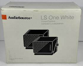 Audiosource 041087200013 Ls-one White Indoor/outdoor Compact Loudspeakers With Brackets Nos