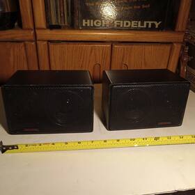 Comp-100 Audiovox Mini Hifi Speakers 4 Inch Woofer X 1 Dome Tweeter Sound Awsome