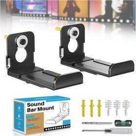Ty101 Auoace Soundbar Wall Mount Bracket Sound Bar Mounts Under Tv Up 1 Set Black