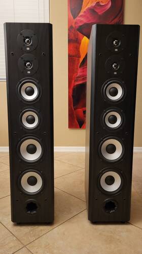 M80ti Axiom Audio Floorstanding Tower Speaker Pair - Black Oak Mint Condition