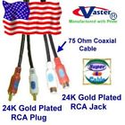Az59144865351e5-us Imported Superecable Ft Gold Plated Subwoofer Dual Rca Speaker Coaxial