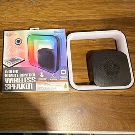 Bc-au-bs-128-bk B Iconic Bluetooth Table Speaker Rgb Led Remote Control Multicolor Glow