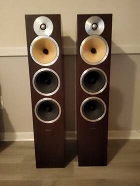 1284894 B&w 1 Pair Bowers And Wilkins Cm9r 6-1/2 Inch 3-way Floor-standing Speaker Used