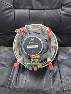 Ccm616 B&w Bowers And Wilkens White Wired 130w 8 Ohm Round In-ceiling Speaker