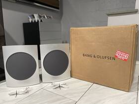 Beolab17 Bang & Olufsen And B&o Beolab 17 Silver Speakers With Table Stands 2 Sets Of Grills