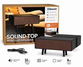 24cm5-sp-0162 Bass Jaxx Sound Top Wireless Bluetooth Speaker Fm Radio 8w Removable Legs