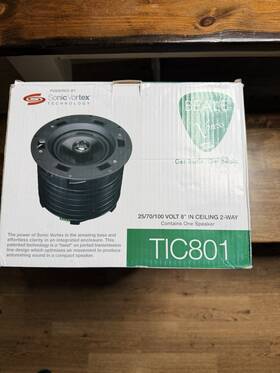 Tic801 Beale Street 8 Inch 2-way In-ceiling / In-wall Speaker 70/100v Ohms