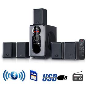 Befree Sound 013964973686 5.1 Channel Surround Bluetooth Speaker System In Black