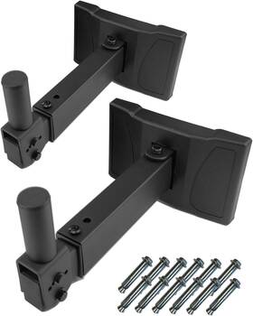 Hw-339 Bigalleons Wall Mount Speakers Brackets Support Up To 100lbs Swivel Black