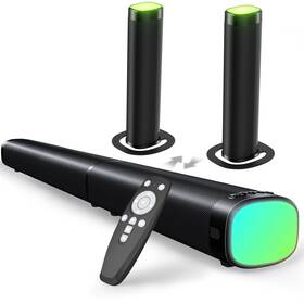100w Bkmojit 724991847573 Sound Bar For Smart Tv With 3 Rgb Lights Modes Bluetooth 5.3