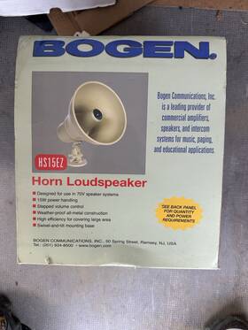 Hs15ez Bogen New Horn Loudspeaker 15w 70v Pa Speaker Weatherproof Paging System