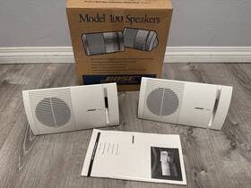 100wb Bose 017817094627 100 White Speakers Loudspeaker Complete With Bracket - Style