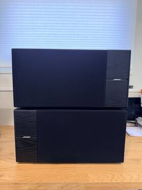 18851 Bose 6.2 Stereo Everywhere Speaker System Vintage Pair Black Good Used Condition
