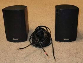 110x Boston Acoustics Vtg Pair Of Micro Bookshelf Speakers Used Tested
