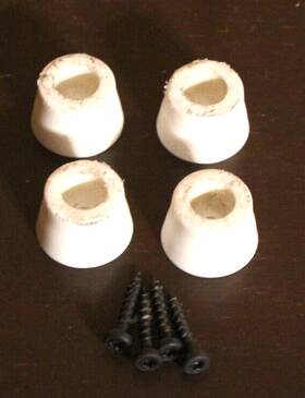 K595 Boston Acoustics Acoustic White Replacement Subwoofer Feet With Screws