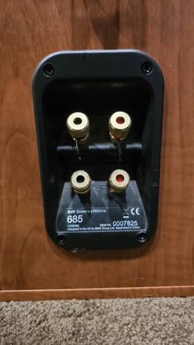 685-s1 Bowers & Wilkins And 685 S1 Bookshelf Speaker Pair Red Cherry 2 Way 6.5 Inch Woofer