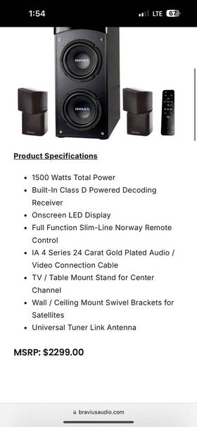 Zz-r1 Bravious Sound System Home Theater Model